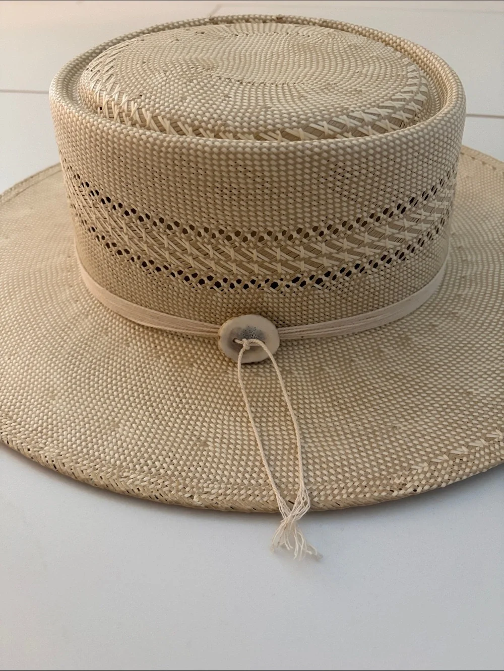 Stetson Natural Straw Boater Hat